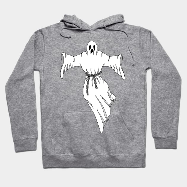 Spooky Chain-Rattling Ghost Hoodie by AzureLionProductions